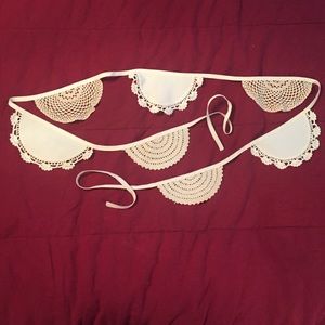 Vintage Doily Bunting - Hand Made